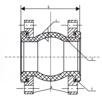 可曲撓橡膠接頭結(jié)構(gòu)圖